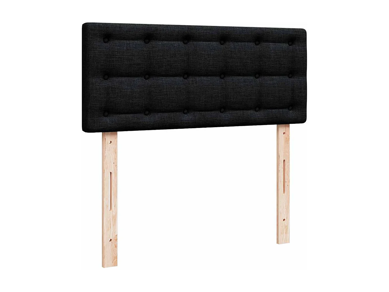 Lit ottoman avec matelas noir 120x190 cm tissu