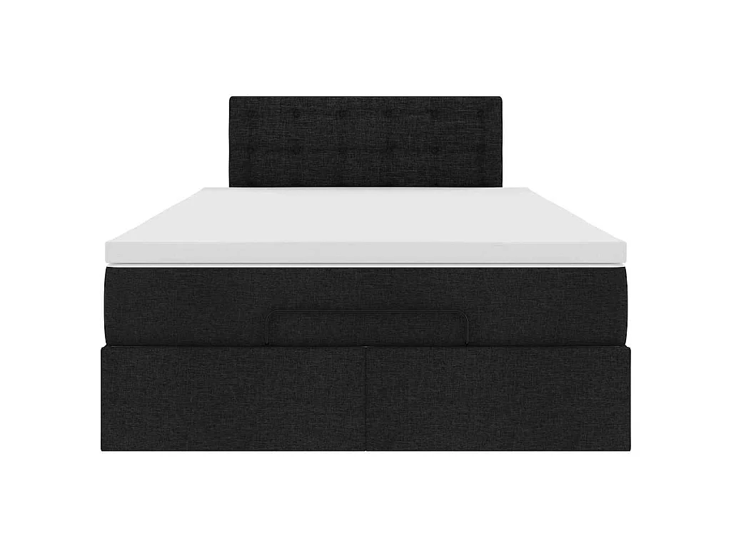 Bed met matras 120x190 cm stof zwart