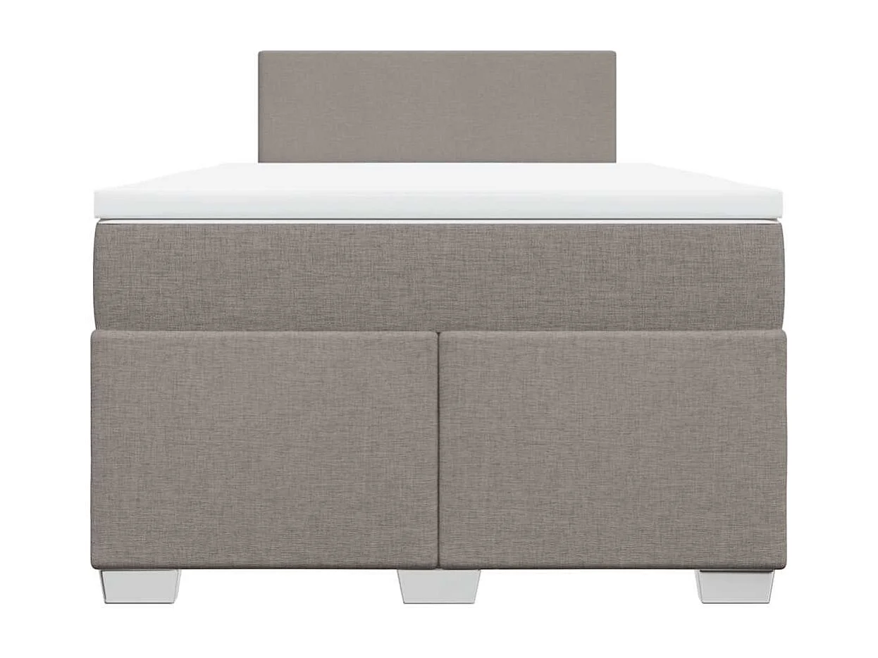 Giroletto a Molle con Materasso Tortora 120x190 cm in Tessuto