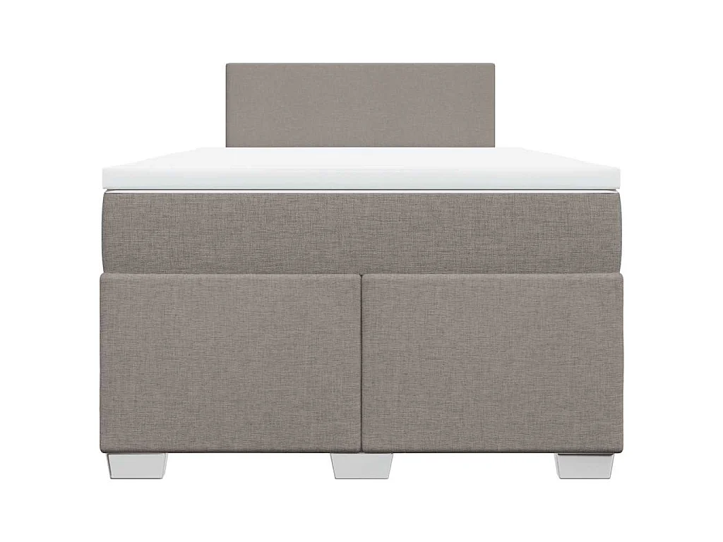 Boxspringbett mit Matratze Taupe 120x190 cm Stoff