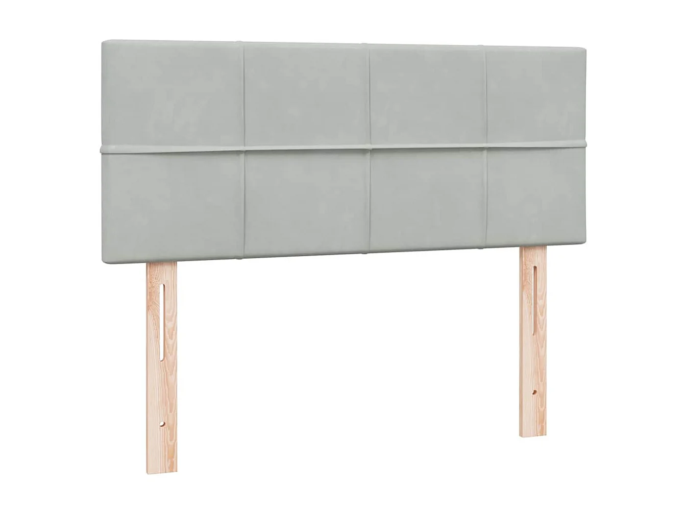 Cama box spring c/ colchão e LED 120x210 cm veludo cinzento-claro