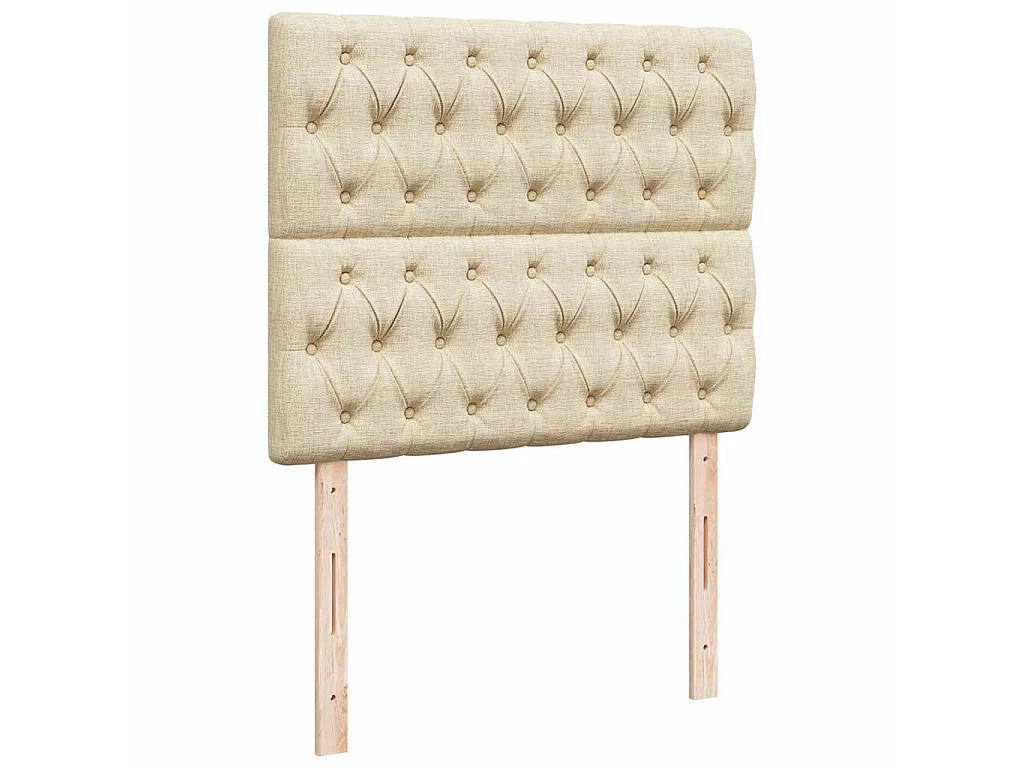 Boxspringbett mit Matratze Creme 120x200 cm Stoff