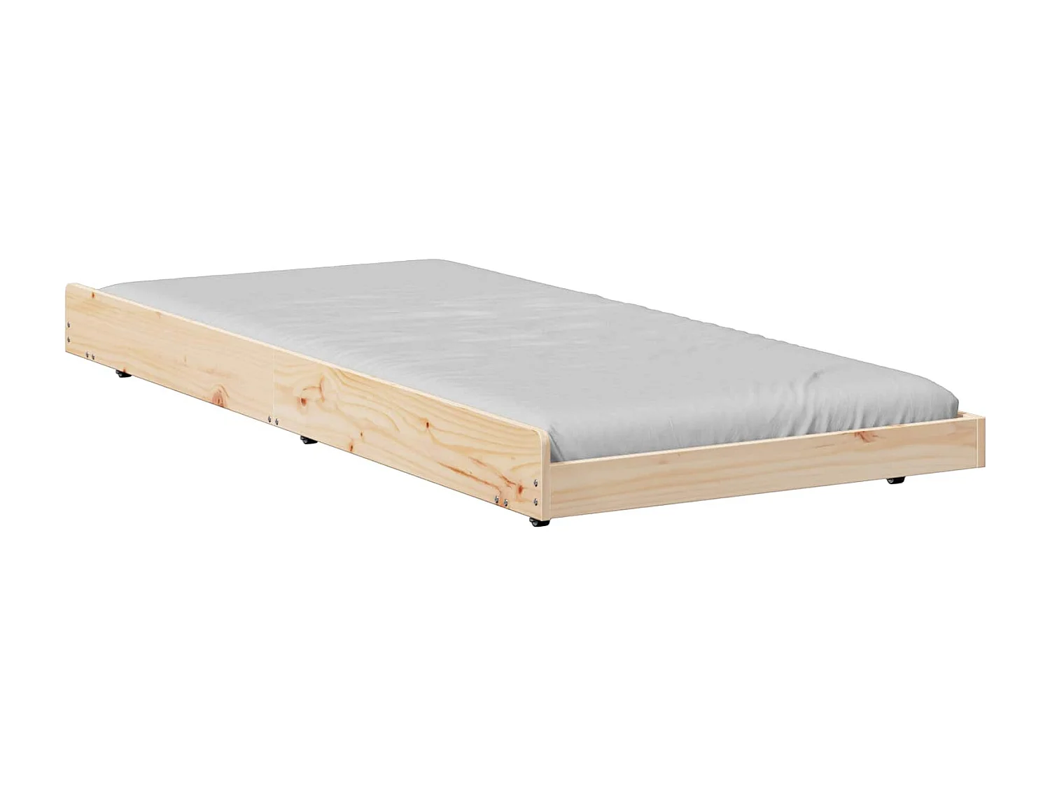 Bedframe Naturel 100 x 200 cm Massief grenenhout