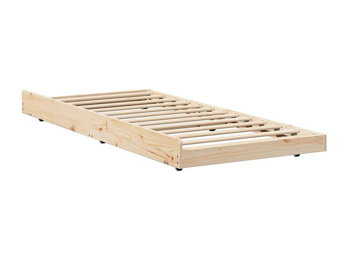 Bedframe Naturel 100 x 200 cm Massief grenenhout