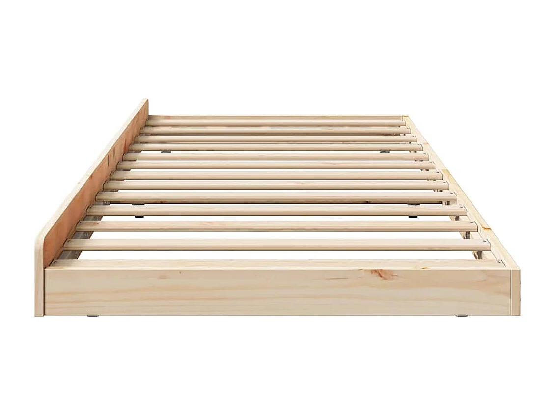 Bedframe Naturel 100 x 200 cm Massief grenenhout