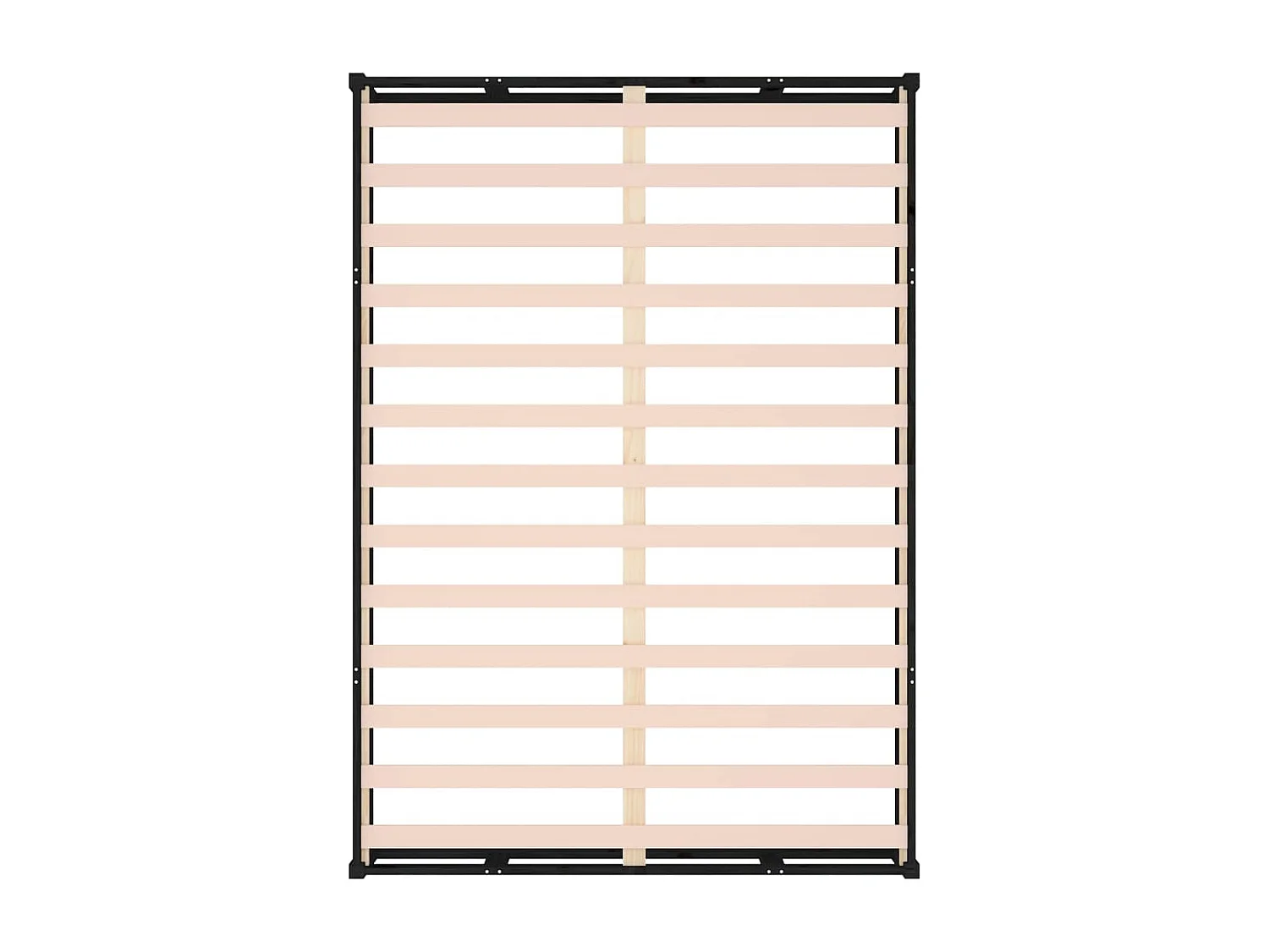 Bedframe massief hout zwart 120x190 cm