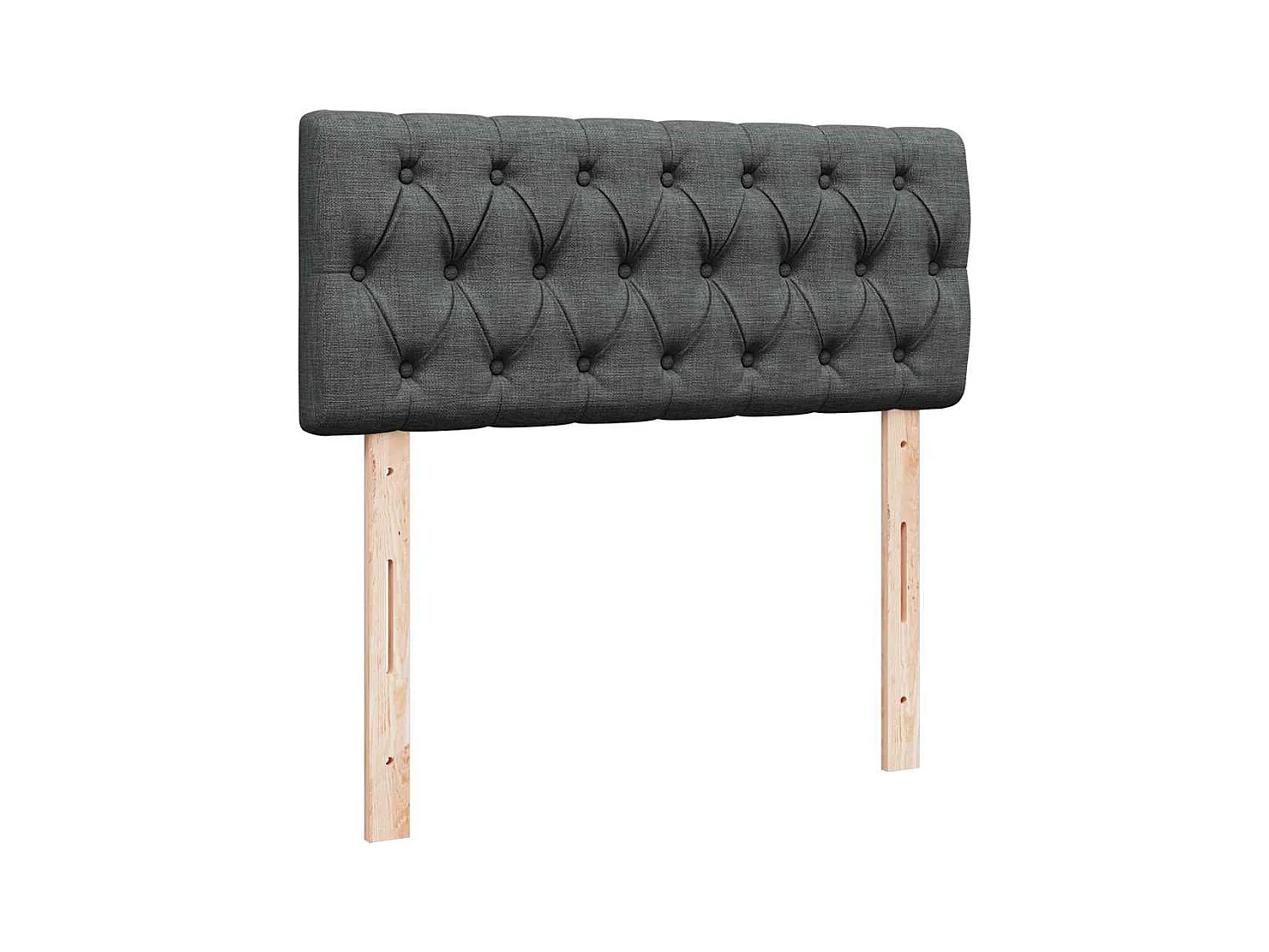 Lit ottoman avec matelas gris foncé 120x200 cm tissu