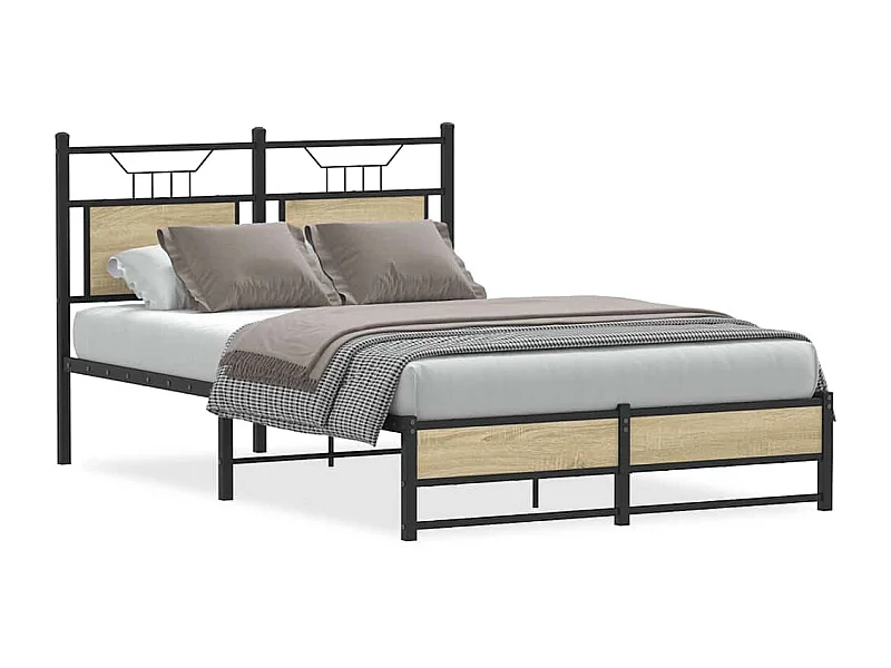 Cadre de lit sans matelas chêne sonoma 120x200 cm