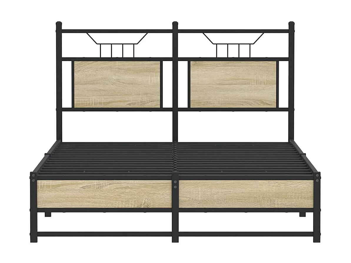 Estructura de cama sin colchón madera roble Sonoma 120x200 cm