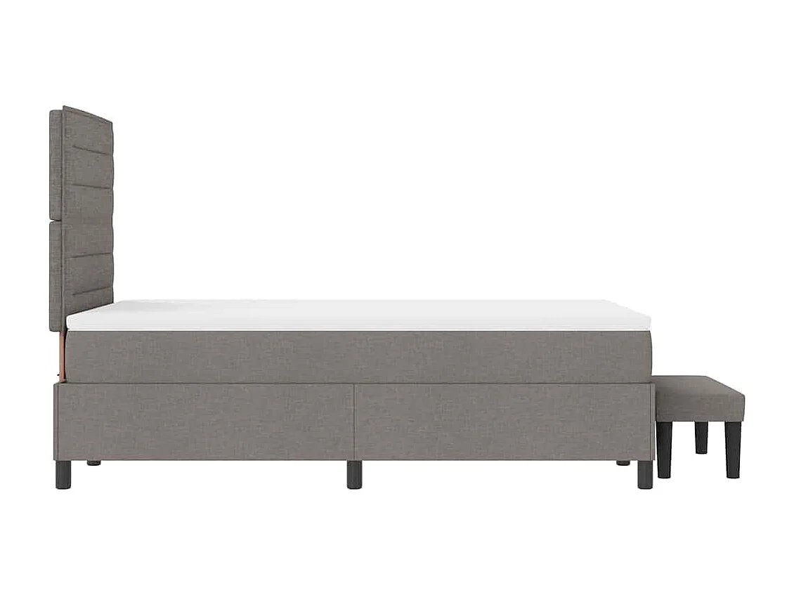 Boxspringbed met matras met hoofdeinde Taupe 120 x 200 cm Stof