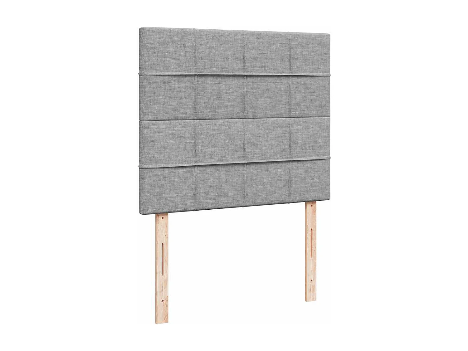 Sommier à lattes de lit et matelas gris clair 120x190 cm tissu