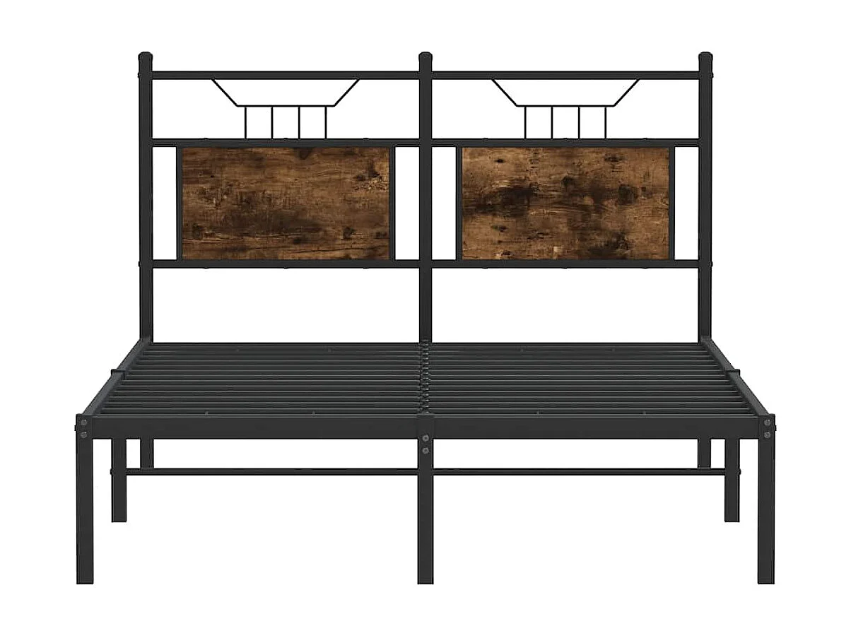 Bettgestell ohne Matratze Räuchereiche 120x190 cm Holzwerkstoff