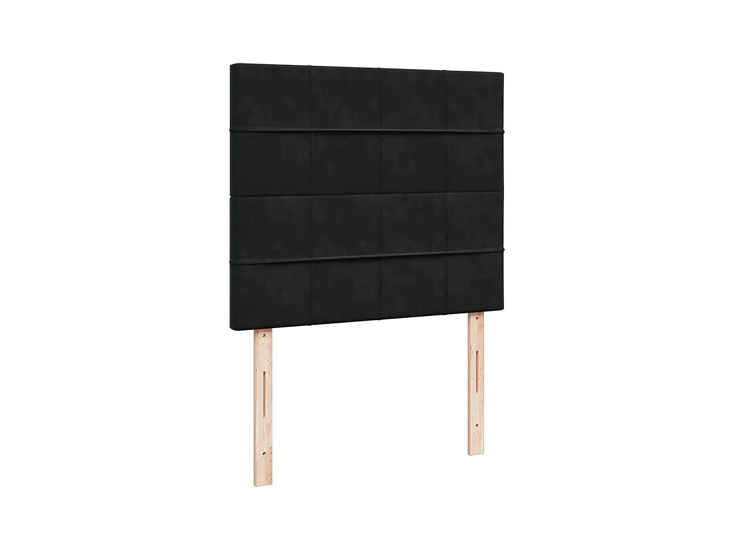 Sommier à lattes de lit avec matelas noir 120x190 cm velours
