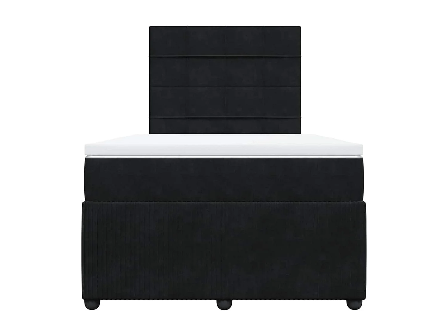 Boxspring met matras fluweel zwart 120x190 cm