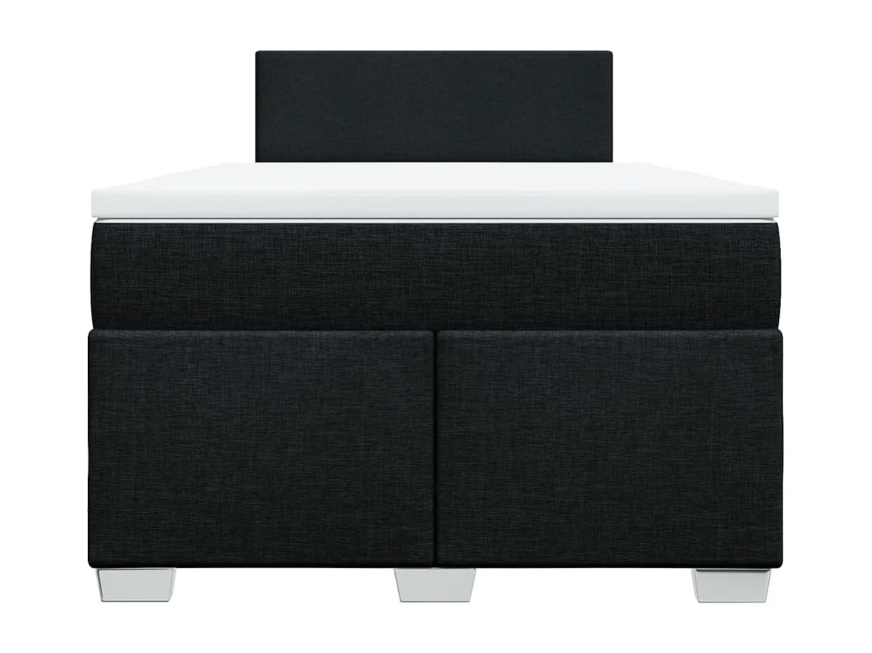 Boxspringbett mit Matratze Schwarz 120x200 cm Stoff