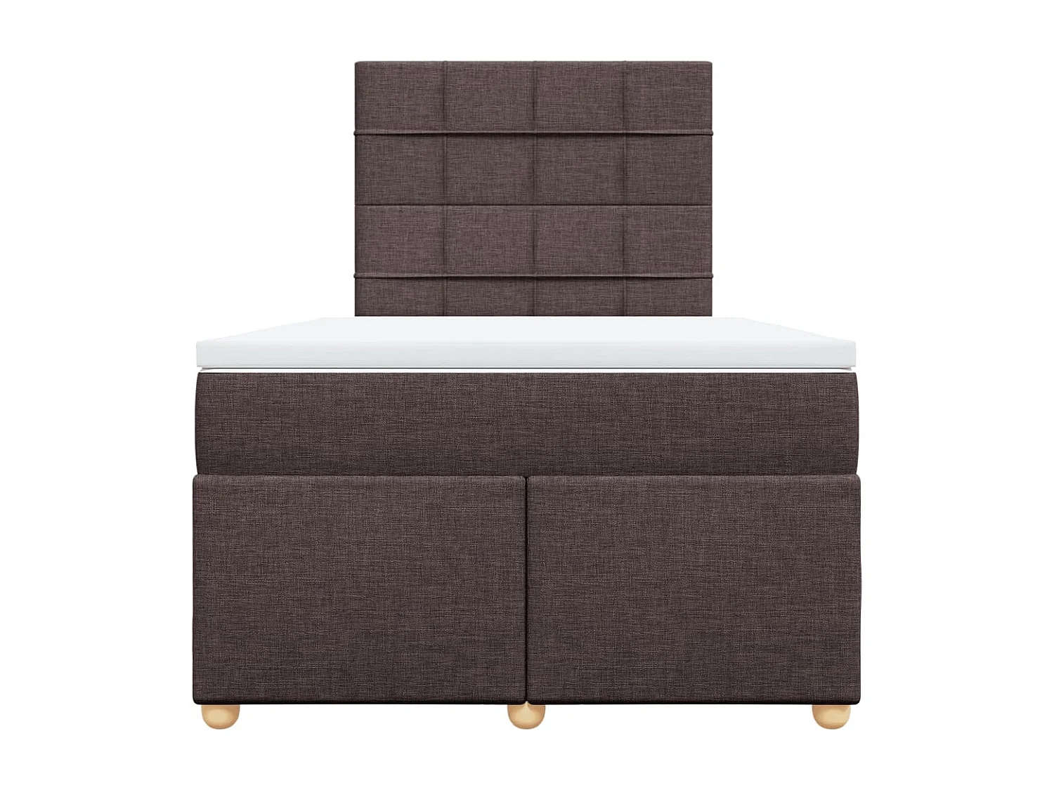 Boxspringbett mit Matratze Dunkelbraun 120x190 cm Stoff