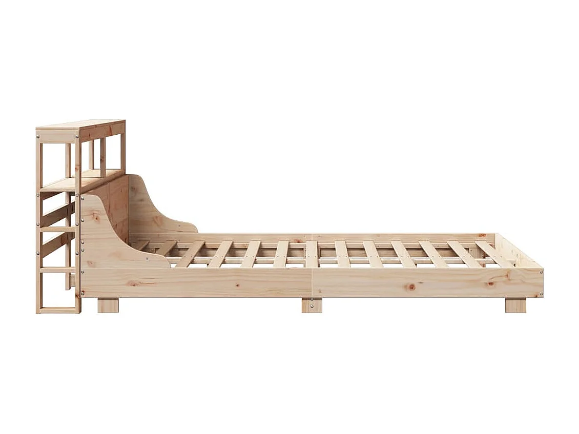 Estructura de cama sin colchón madera de pino maciza 120x200 cm