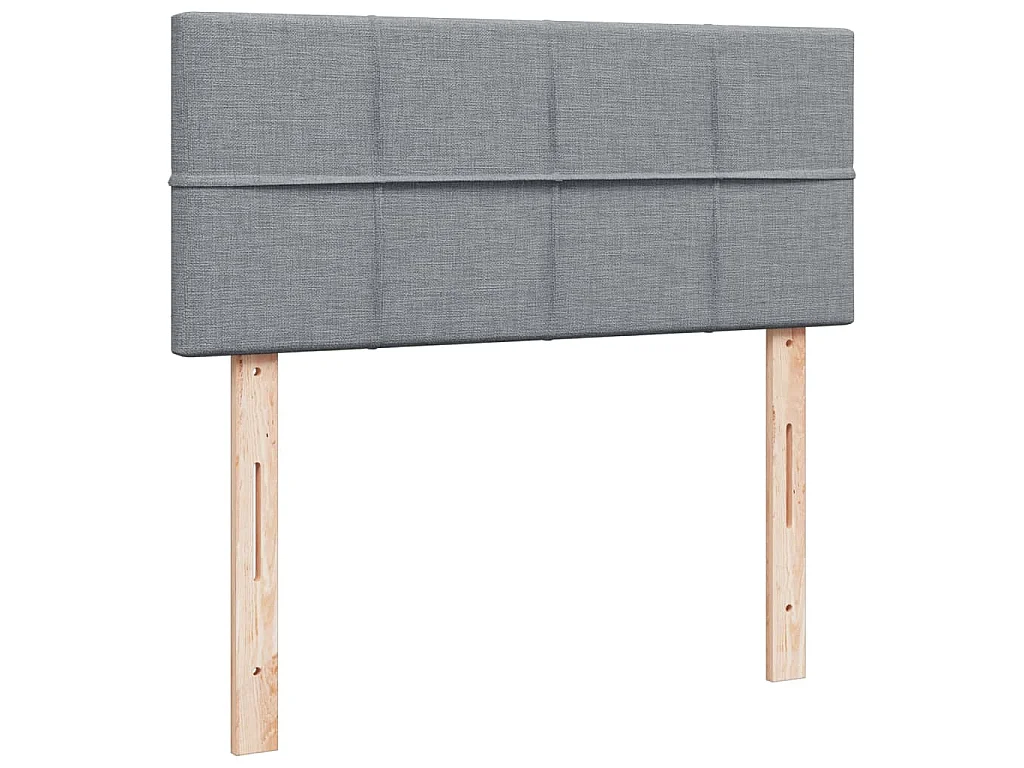 Boxspringbett mit Matratze Hellgrau 120x190 cm Stoff
