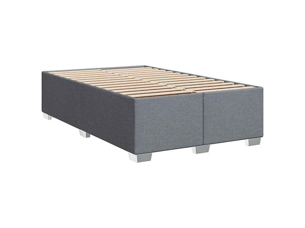 Boxspringbett mit Matratze Hellgrau 120x190 cm Stoff