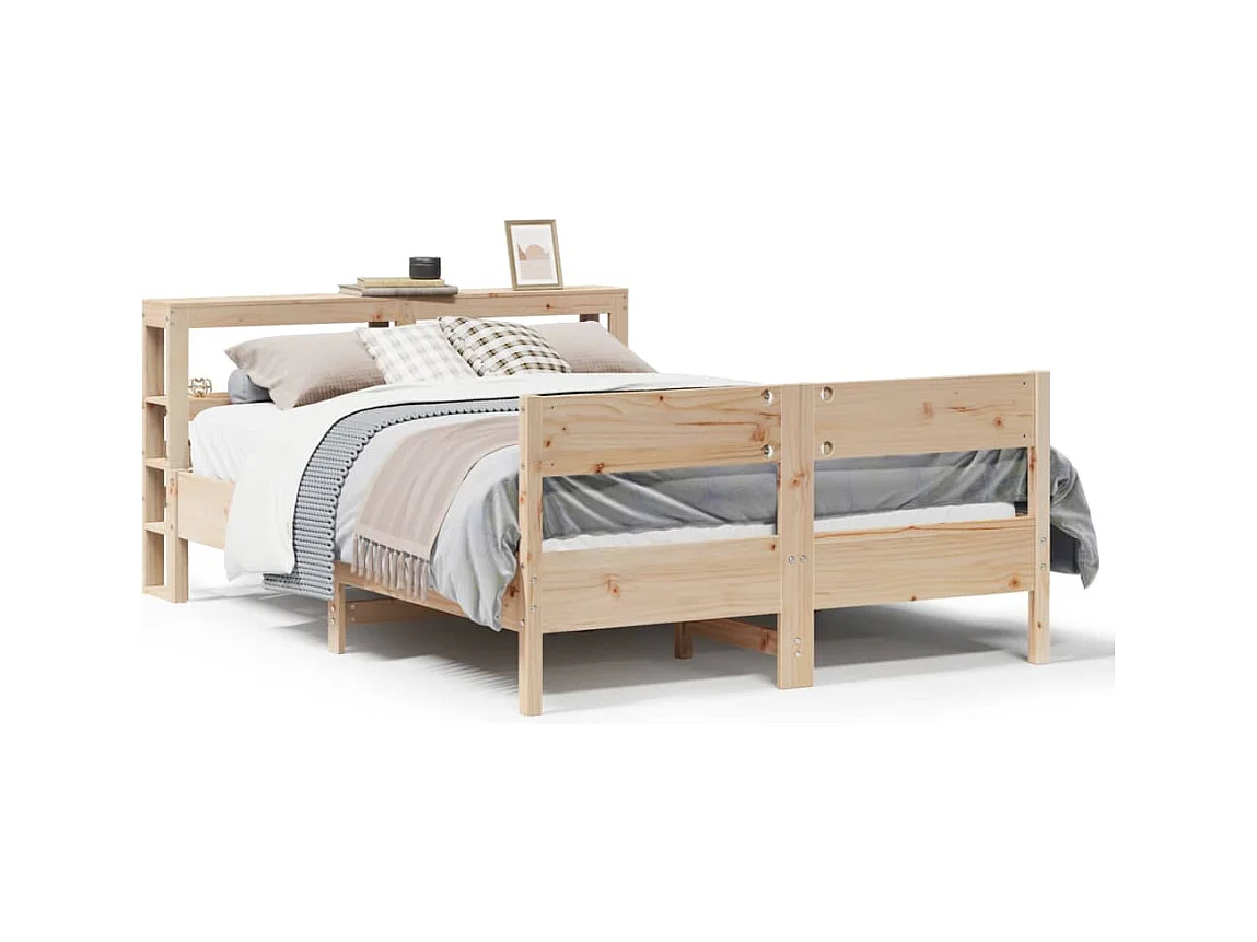 Cadre de lit sans matelas 120x190 cm bois de pin massif