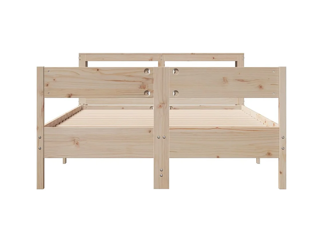 Cadre de lit sans matelas 120x190 cm bois de pin massif
