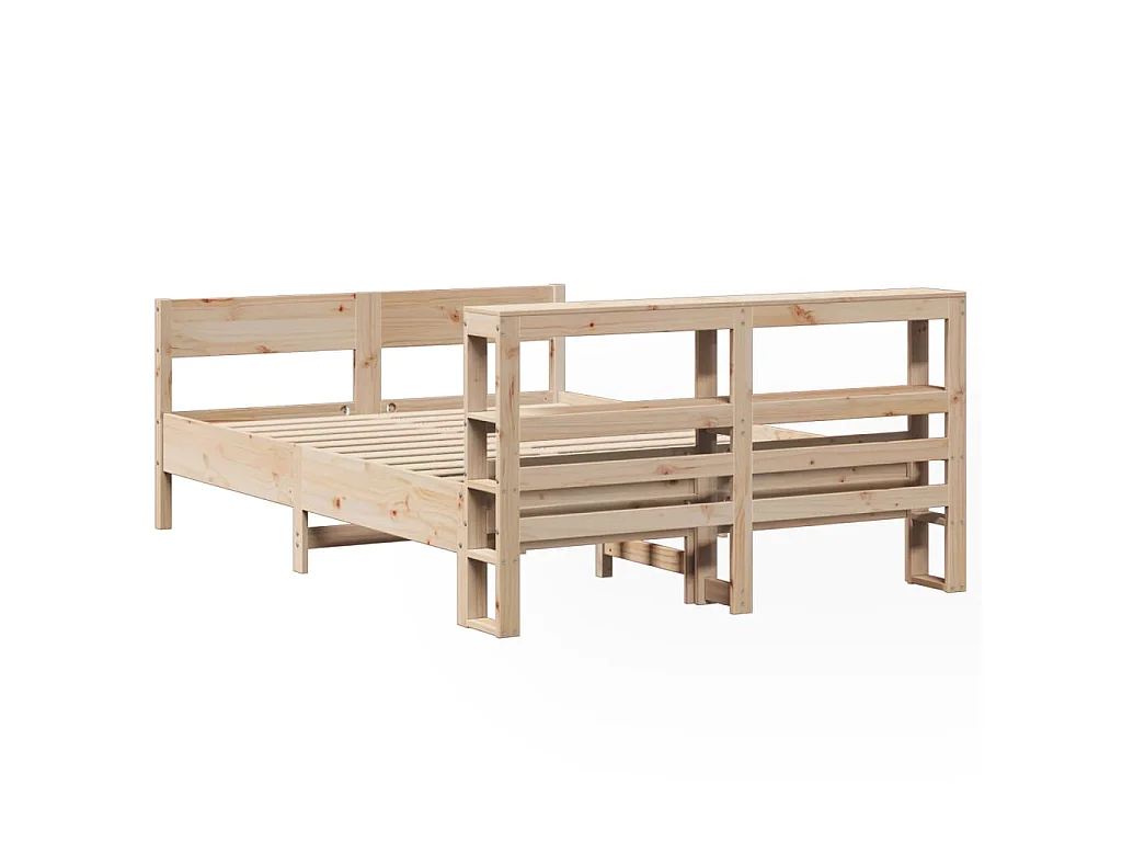 Cadre de lit sans matelas 120x190 cm bois de pin massif