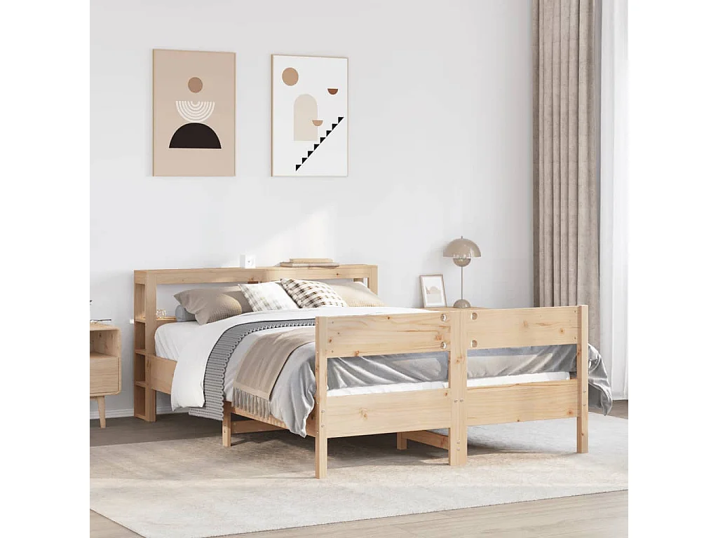 Bedframe zonder matras massief grenenhout 120x200 cm