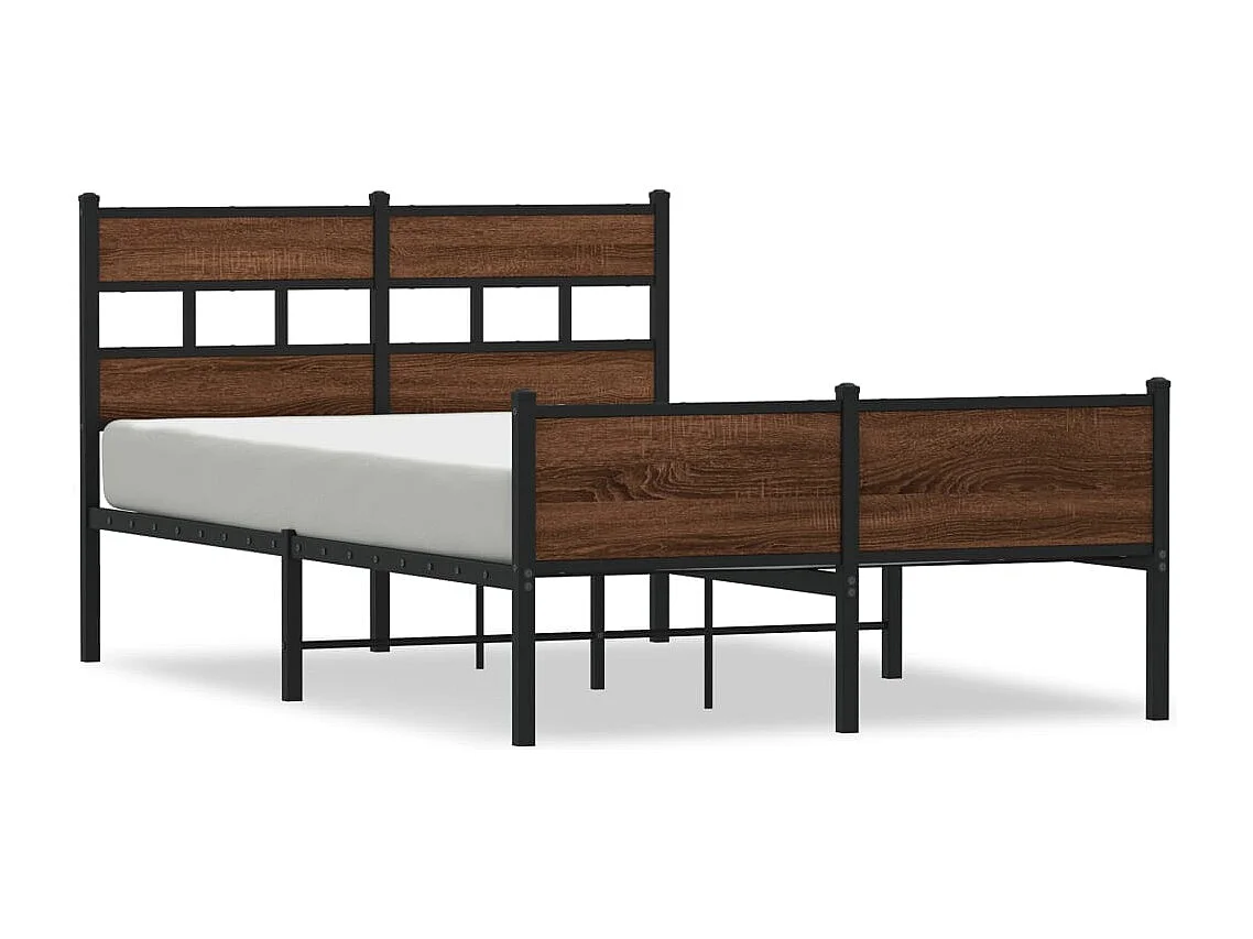 Bettgestell ohne Matratze Braun Eiche 120x190 cm Holzwerkstoff