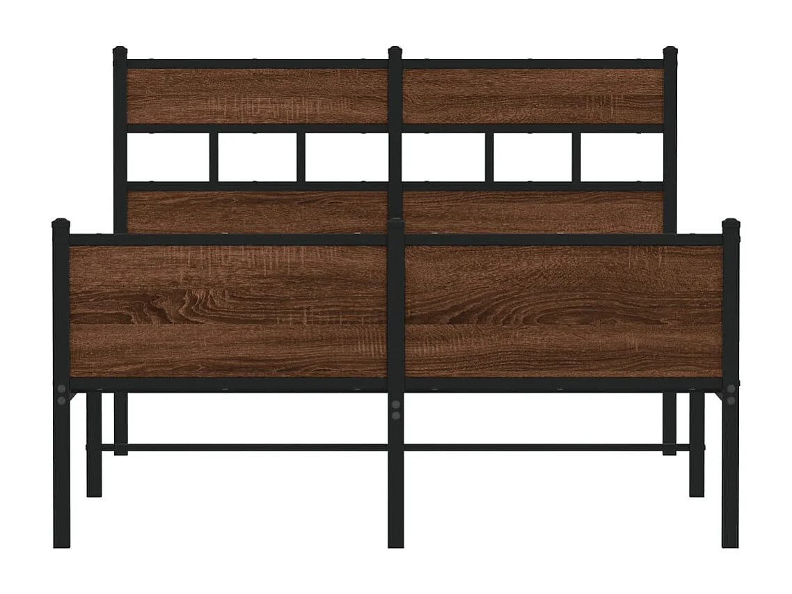 Bettgestell ohne Matratze Braun Eiche 120x190 cm Holzwerkstoff