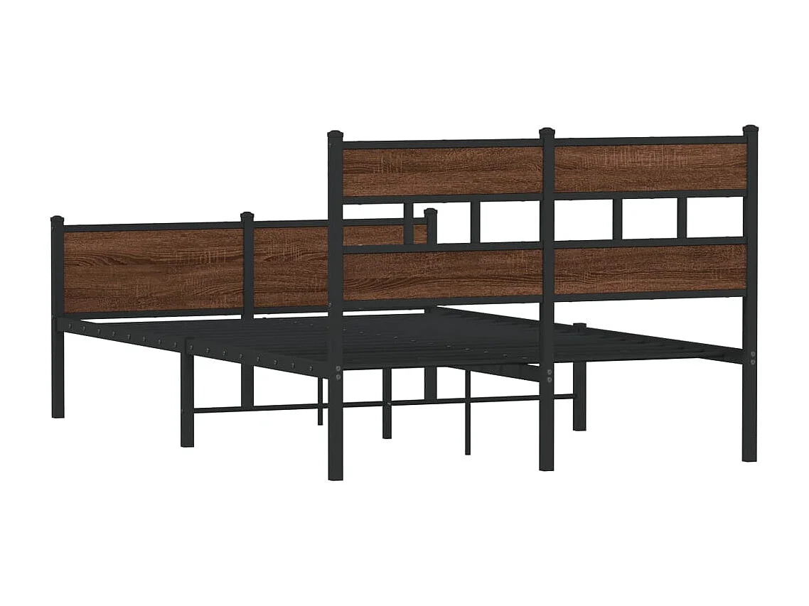Bettgestell ohne Matratze Braun Eiche 120x190 cm Holzwerkstoff
