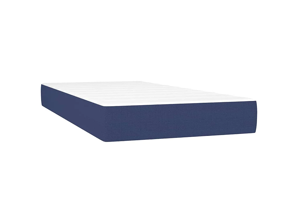 Boxspringbett mit Matratze & LED Blau 120x190 cm Stoff