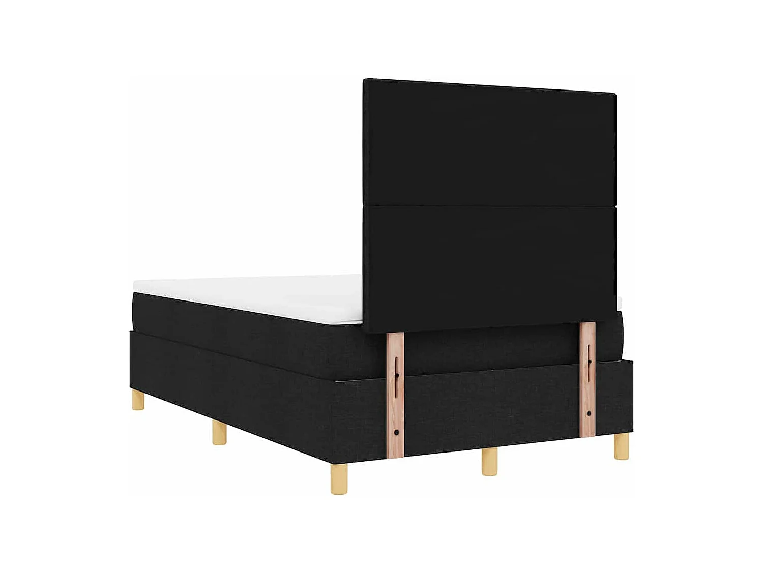 Boxspringbett mit Matratze Schwarz 120 x 200 cm Stoff