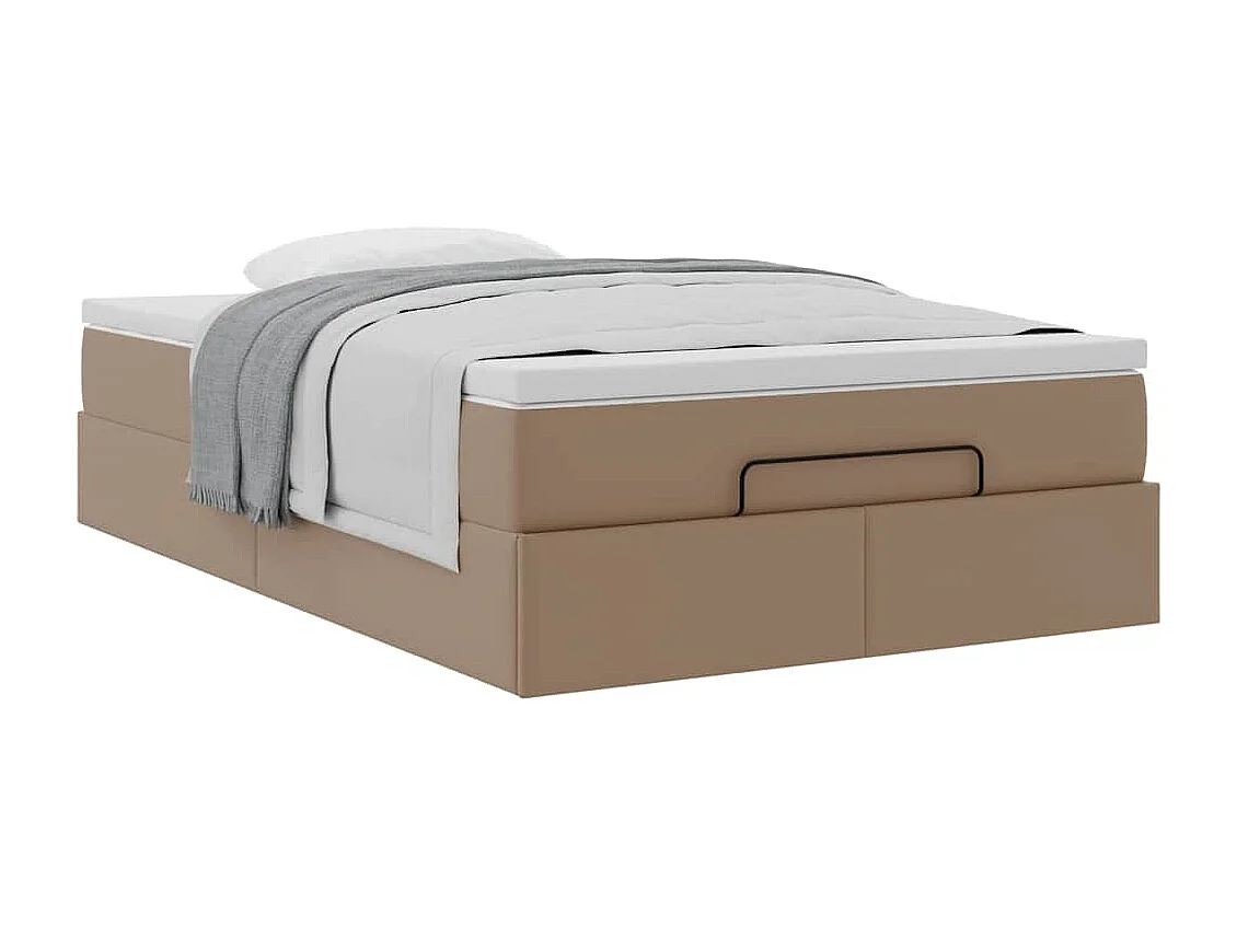 Estrutura de cama otomana com colchão cappucino 120x200 cm