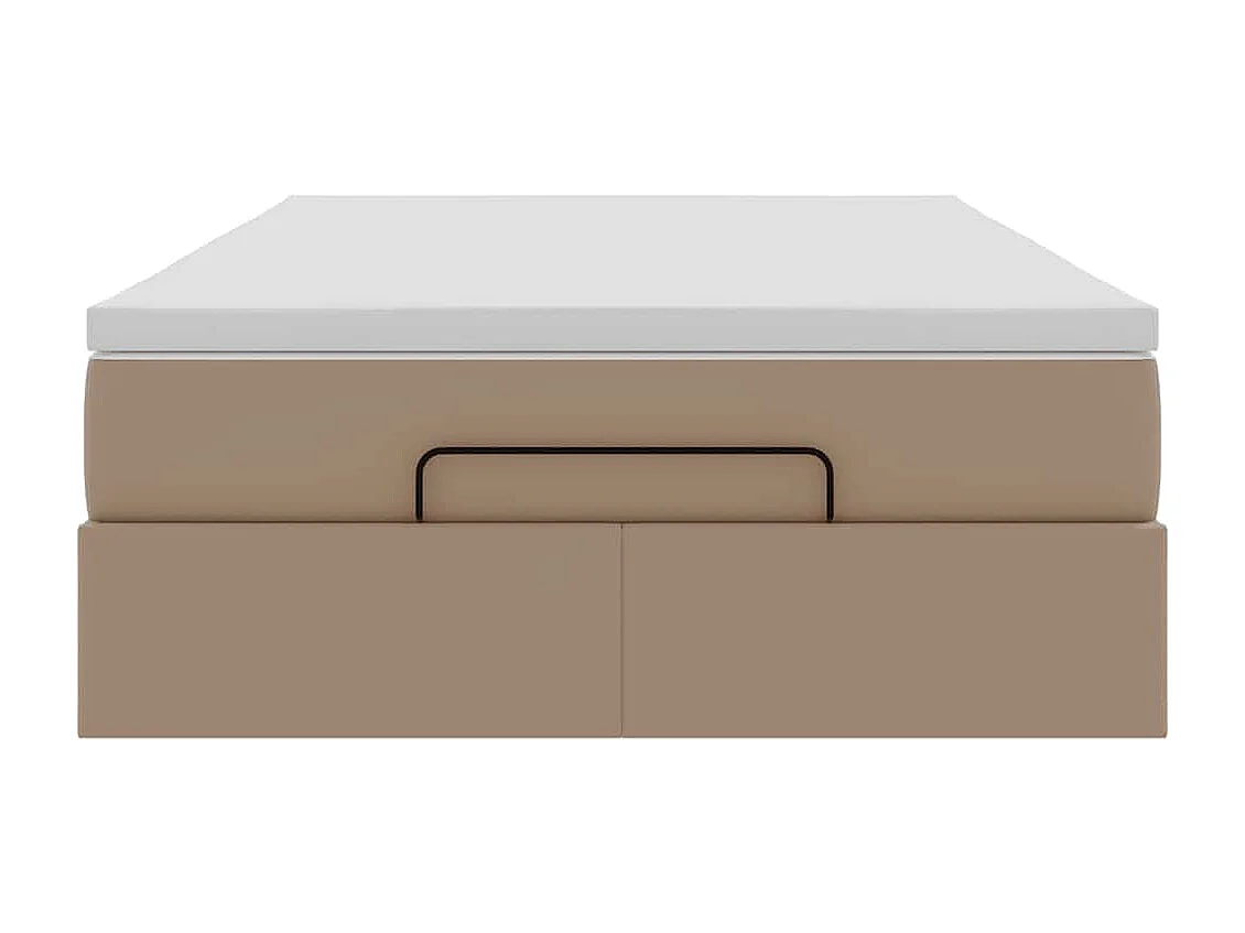 Estrutura de cama otomana com colchão cappucino 120x200 cm