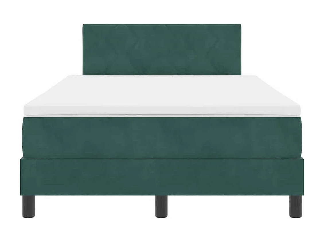 Boxspringbett mit Matratze Dunkelgrün 120 x 200 cm Samt