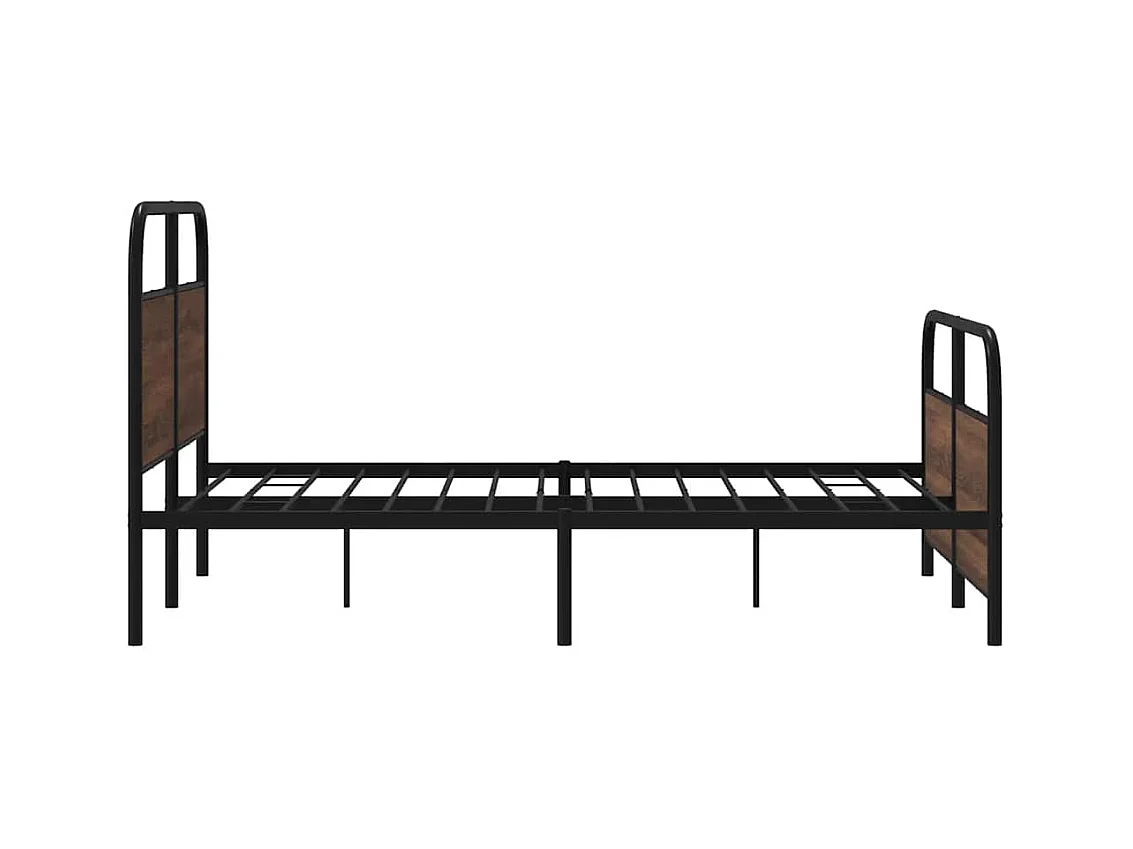 Bettgestell ohne Matratze 120x200 cm Braun Eichen-Optik