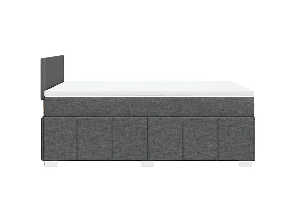 Boxspring met matras stof donkergrijs 120x190 cm