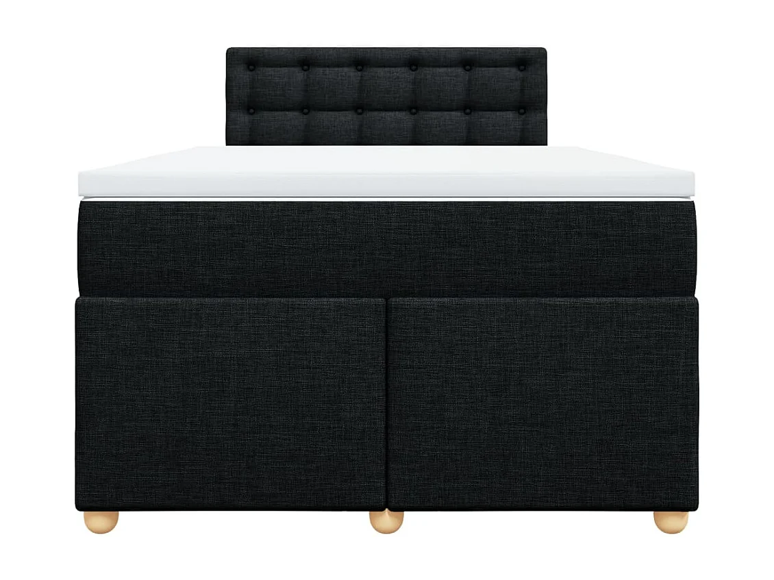 Boxspringbett mit Matratze Schwarz 120x190 cm Stoff