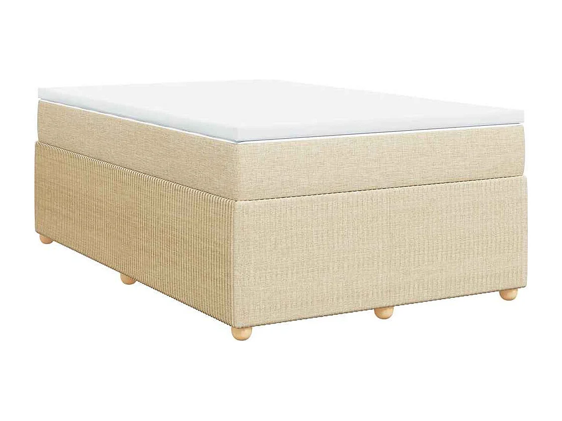 Boxspring met matras stof crèmekleurig 120x190 cm