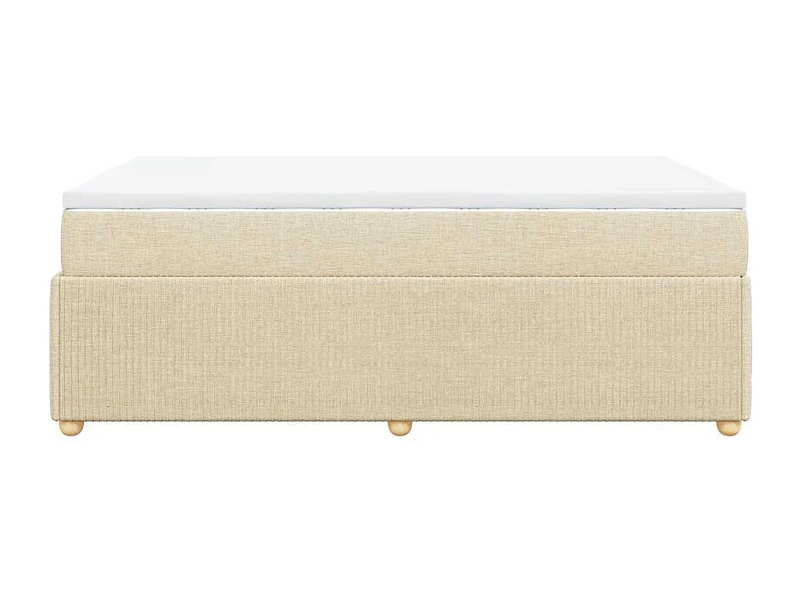 Boxspring met matras stof crèmekleurig 120x190 cm