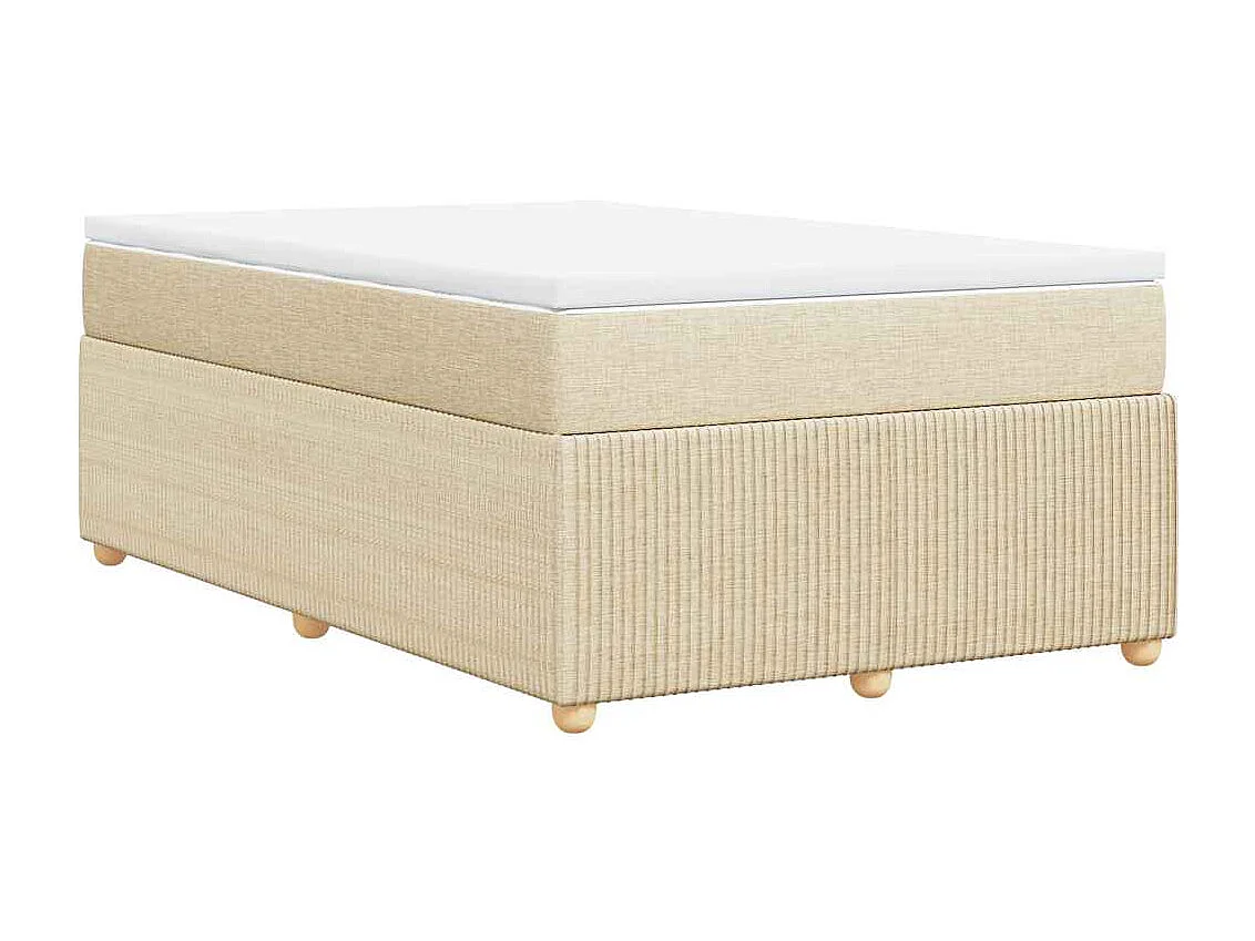 Boxspring met matras stof crèmekleurig 120x190 cm