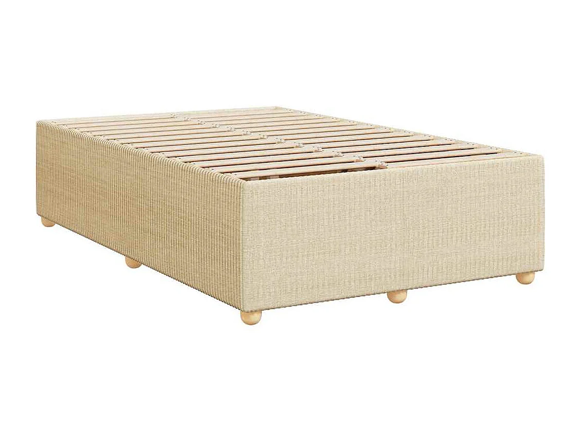 Boxspring met matras stof crèmekleurig 120x190 cm
