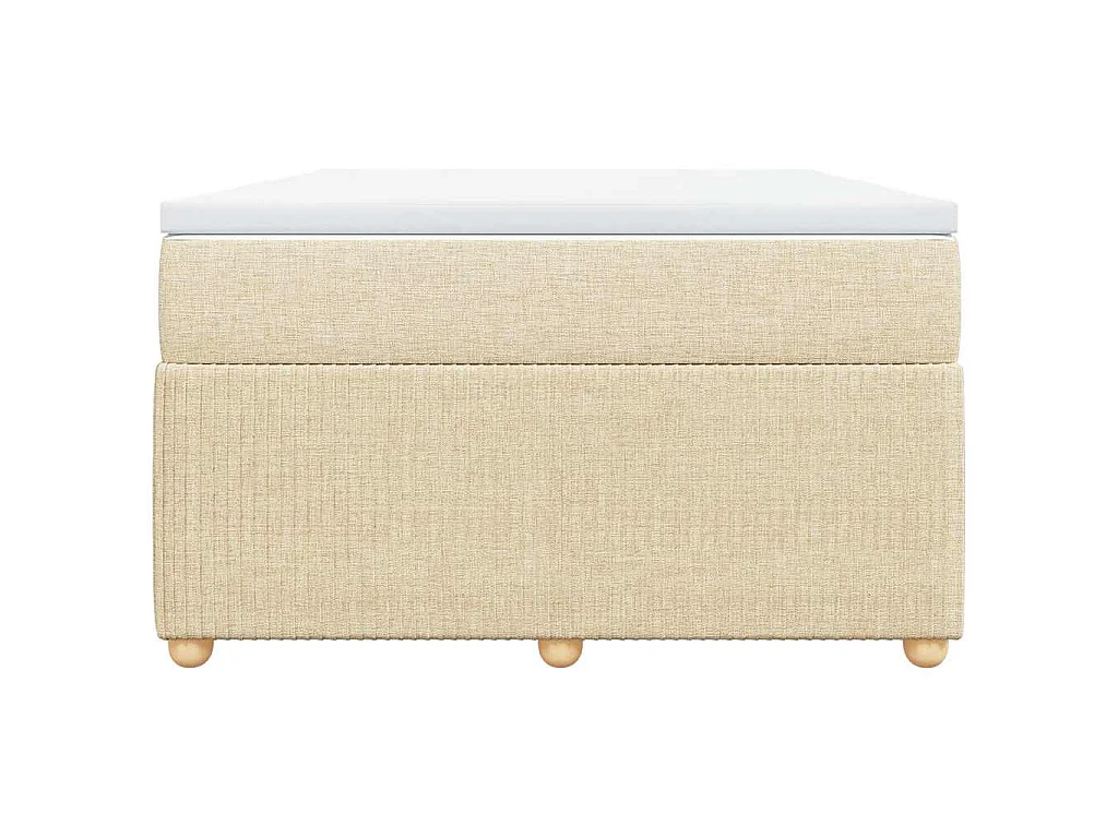 Boxspring met matras stof crèmekleurig 120x190 cm