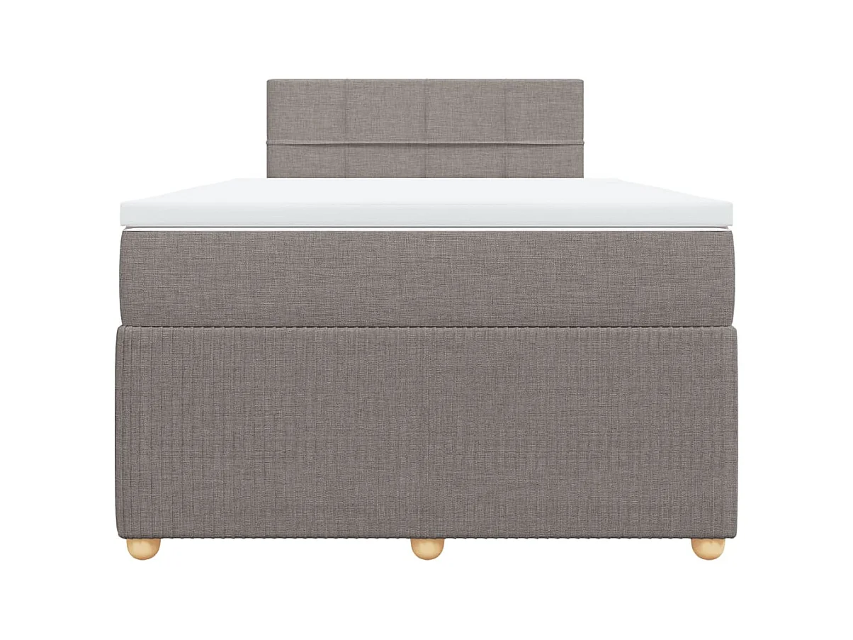 Sommier à lattes de lit avec matelas Taupe 120x200 cm Tissu
