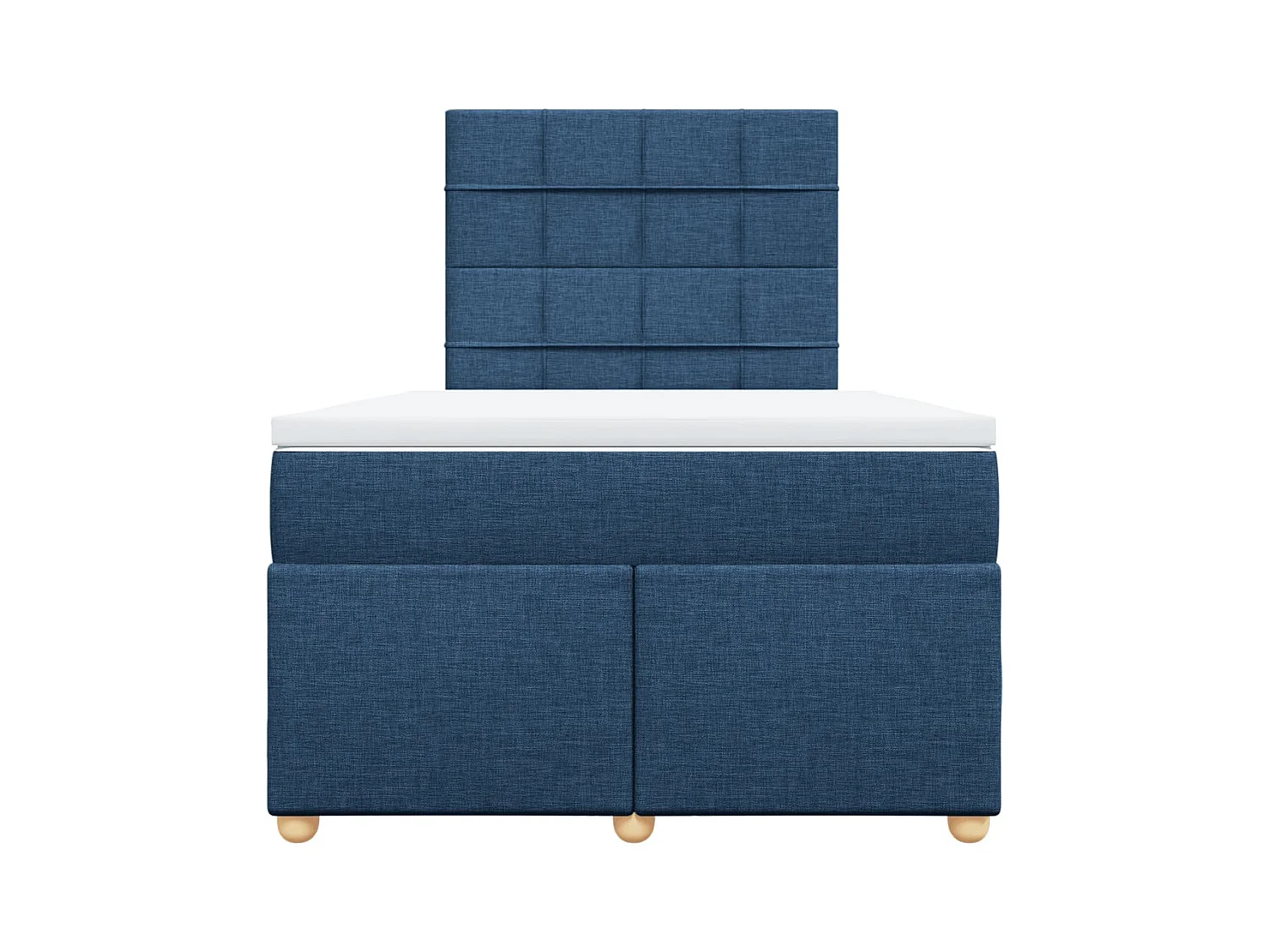 Boxspringbett mit Matratze Blau 120x190 cm Stoff