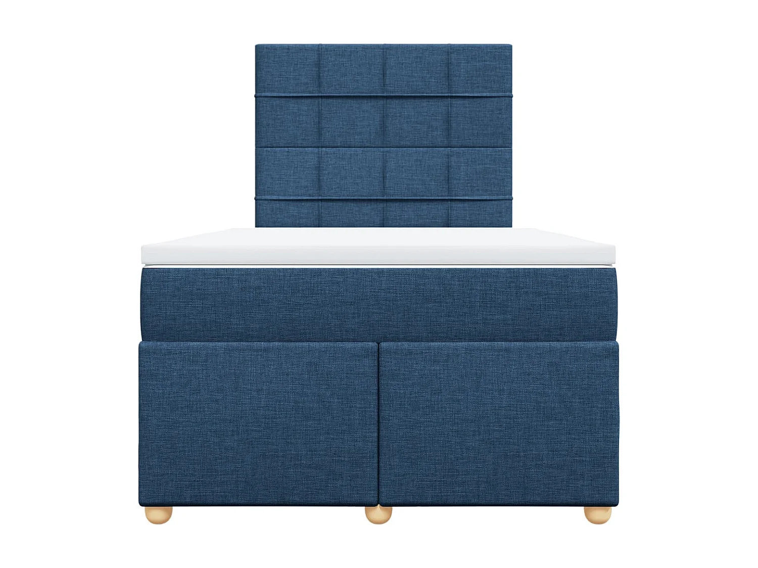 Boxspring met matras stof blauw 120x190 cm