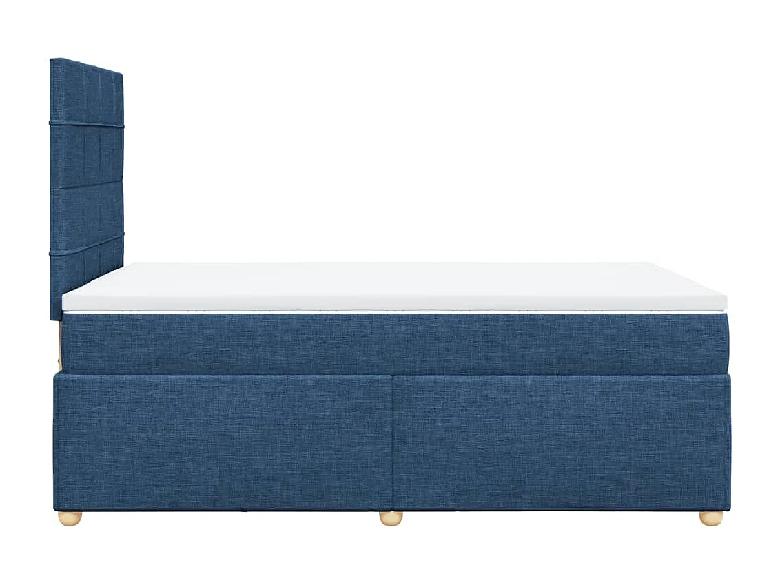 Boxspring met matras stof blauw 120x190 cm