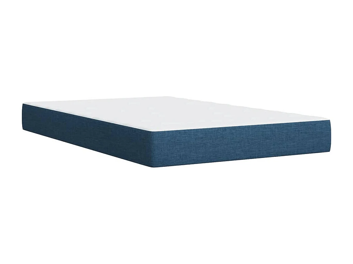 Boxspring met matras stof blauw 120x190 cm