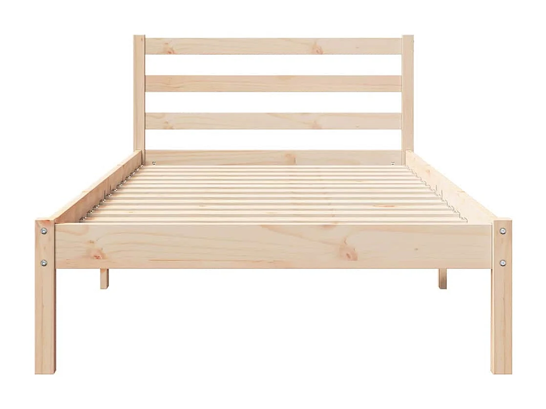 Estructura de cama con cabecera Marrón 215,5 x 105,5 x 69,5 cm