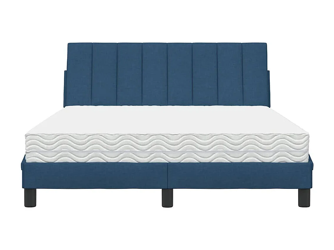 Letto con Materasso Blu 120x200 cm in Tessuto
